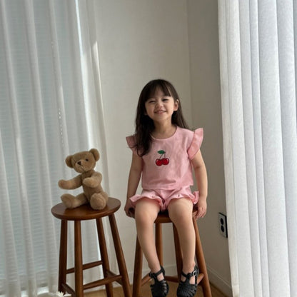 【BABY&KID】夏新作 さくらんぼセットアップSK080214