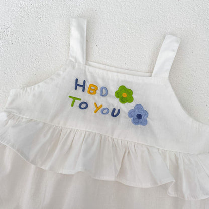 【BABY】夏新作 刺繍キャミロンパースSK090305