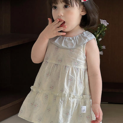 【BABY】夏新作 ノースリーブプリンセスフラワーワンピースSK072607