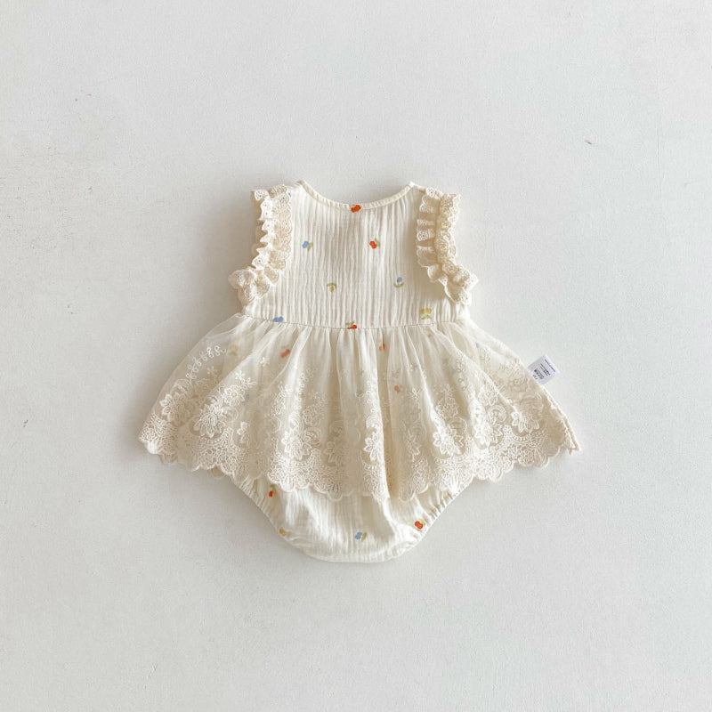 【BABY】夏新作 レースチュールロンパースワンピースSK091910