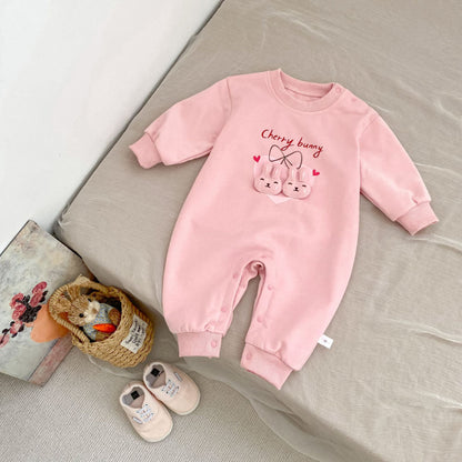 【BABY】キュートラビット長袖カバーオールSK092820