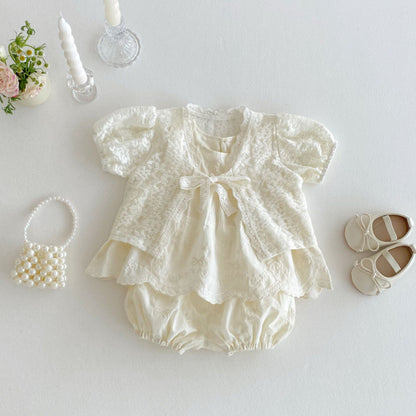 【BABY&KID】夏新作 クリーム可愛いカーディガン、セットアップSKO71203