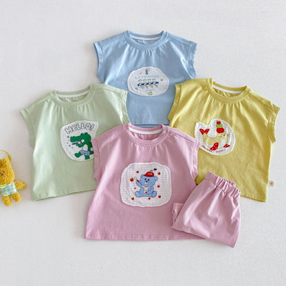 【BABY&KID】夏新作ワッペンセットアップSK105517
