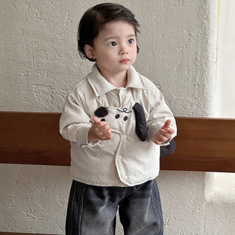 【BABY&KID】冬新作わんちゃん中綿シャツアウターSK103136