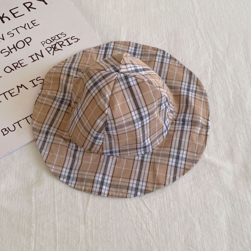 【BABY】チェック切替ロンパース＆帽子SK103613