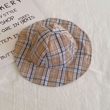 【BABY】チェック切替ロンパース＆帽子SK103613