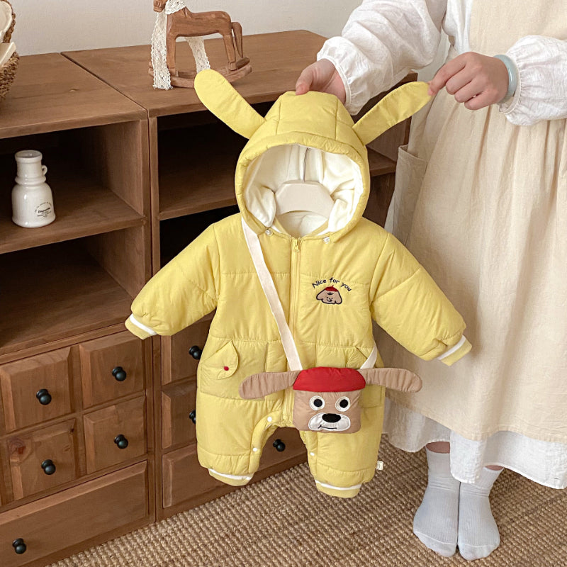 【BABY】取り外しフード裏起毛カバーオール＆バッグセットSK102913