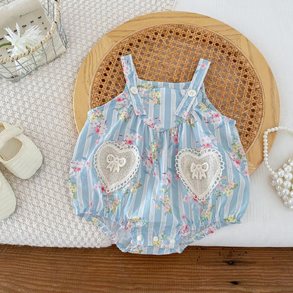 【BABY】夏新作 小花柄キャミロンパース＆TシャツSK090604