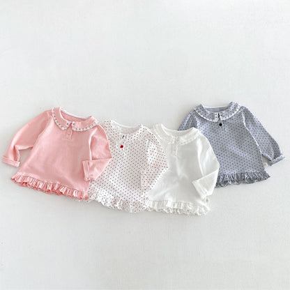 【BABY&KID】丸襟長袖トップスSK106616
