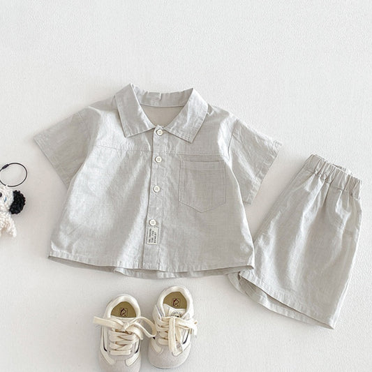 【BABY】夏新作韓国風シンプル無地セットアップSK104811