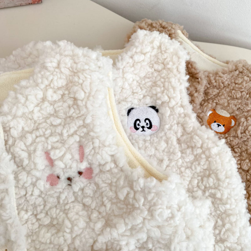 【BABY&KID】冬新作カートゥーン裏起毛ベストSK102732