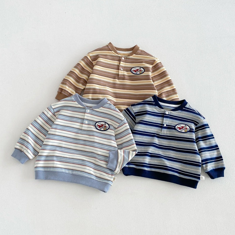 【BABY&KID】ボーダーワッペン長袖TシャツSK106607