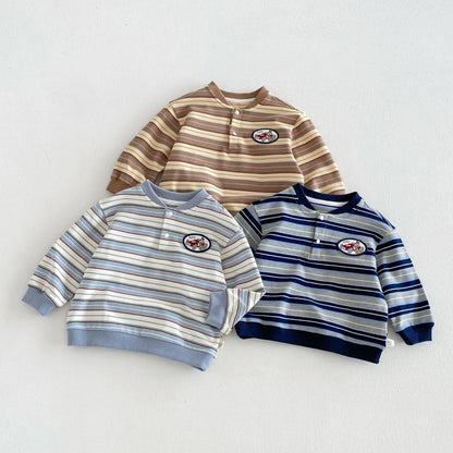 【BABY&KID】ボーダーワッペン長袖TシャツSK106607