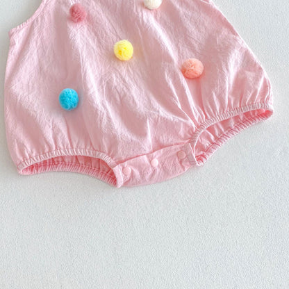 【BABY】夏新作 ピンクサロペット＆トップスセットSK082603