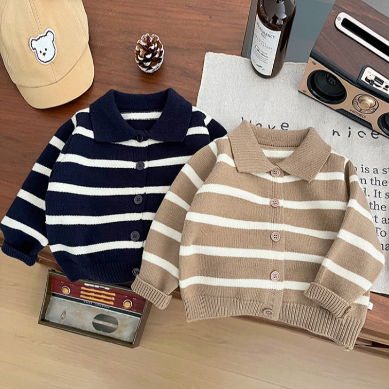 【BABY&KID】ニットボーダー柄カーディガンSK032106