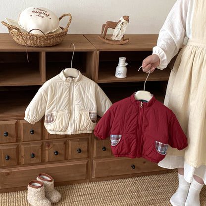 【BABY&KID】冬新作刺繍カートゥーンリバーシブルコートSK102524