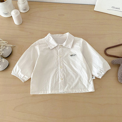 【BABY】わんちゃん刺繍サロペット＆シャツ2点セットSK103916