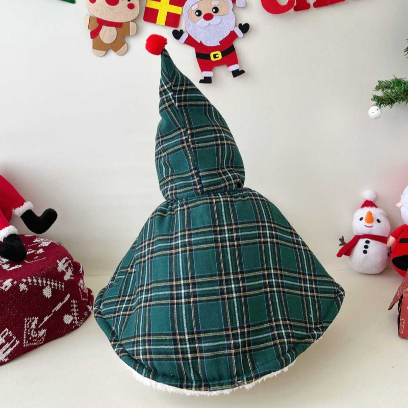 【BABY】クリスマスチェックポンチョSK102829