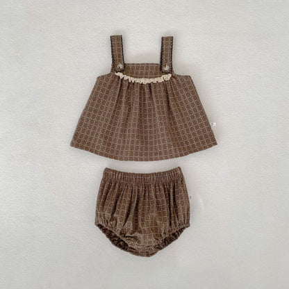 【BABY&KID】夏新作レトロチェックセットアップSK105407