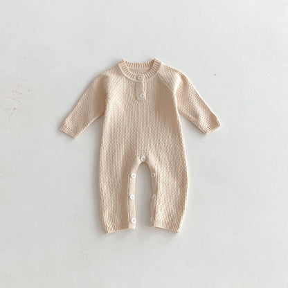 【BABY】ラグラン袖ニットカバーオールSK092527