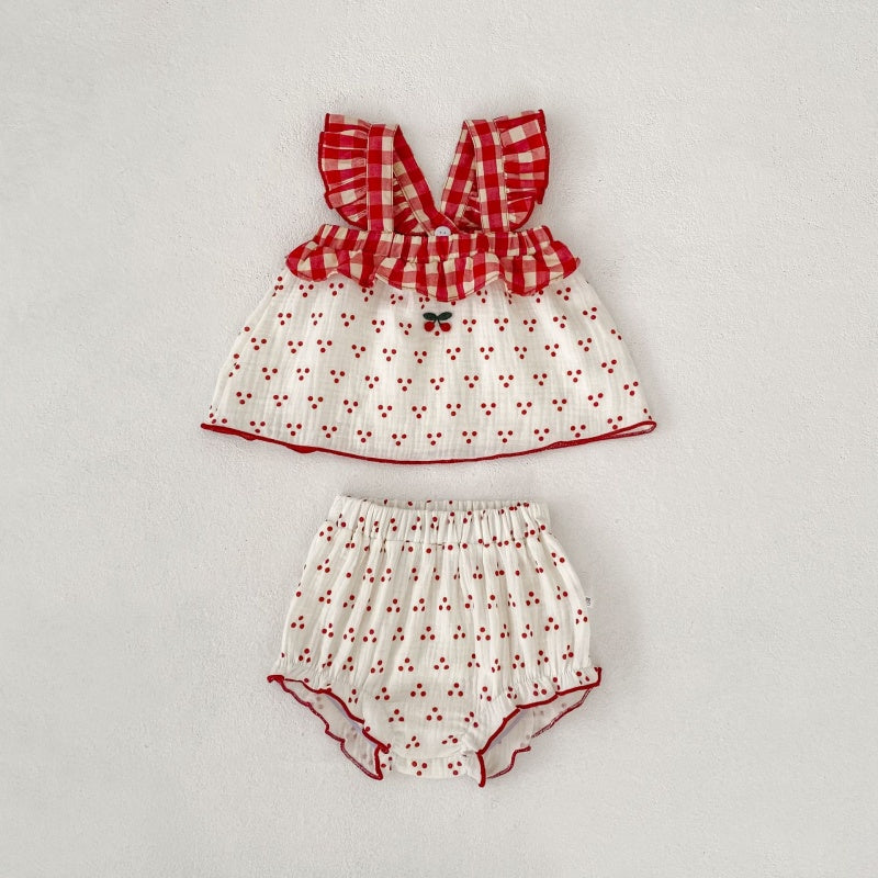 【BABY&KID】夏新作さくらんぼセットアップSK105409