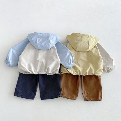 【BABY&KID】ワッペンマウンテンパーカー、カーゴパンツSK107214