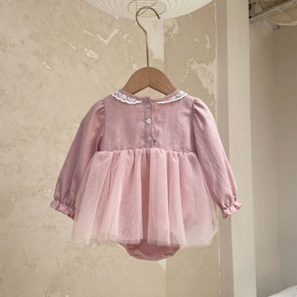 【BABY】レースチュールロンパースSK107405