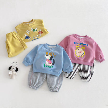 【BABY&KID】レタープリントスウェットセットアップSK103507