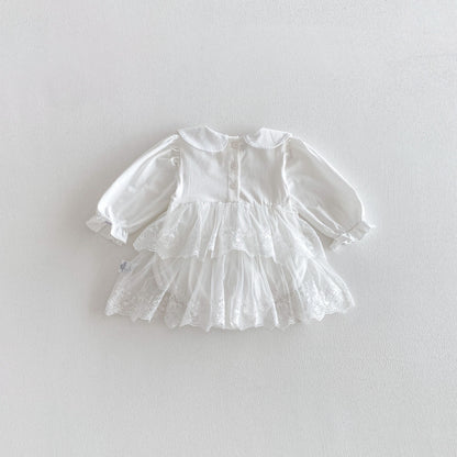 【BABY】チュールレースロンパースワンピSK103606