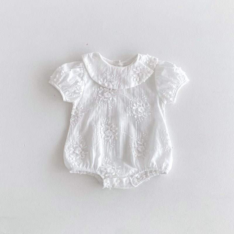 【BABY】夏新作 フラワー刺繍ロンパース、カーディガンSK072313