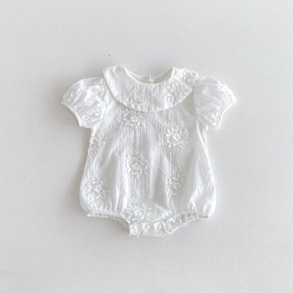 【BABY】夏新作 フラワー刺繍ロンパース、カーディガンSK072313