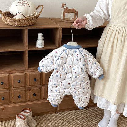 【BABY】総柄プリントカバーオールSK102930