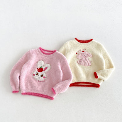 【BABY&KID】冬新作カートゥーン刺繍ニットSK108512