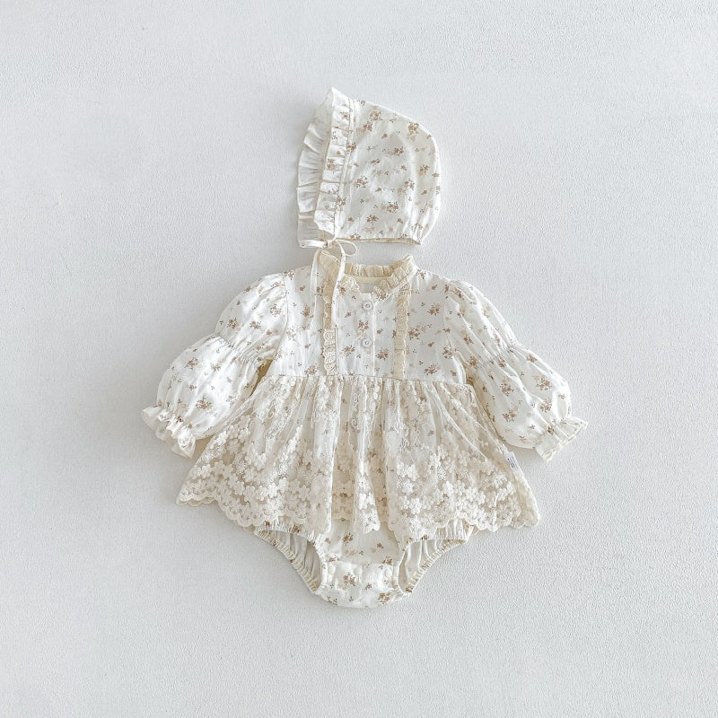 【BABY】レース小花柄ロンパースSK107903