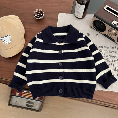 【BABY&KID】ニットボーダー柄カーディガンSK032106