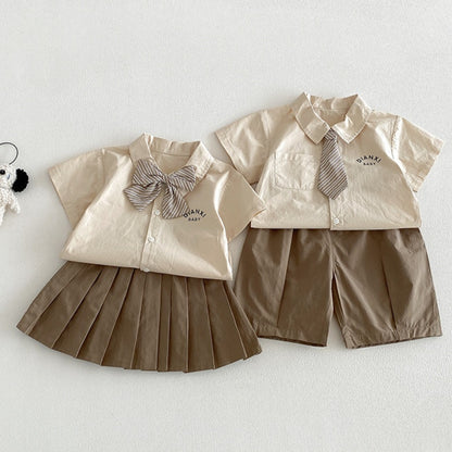 【BABY】夏新作学院風シャツセットアップSK104805