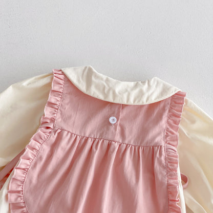 【BABY】ドールカラーロンパース＆うさぎタンクトップセットSK092306