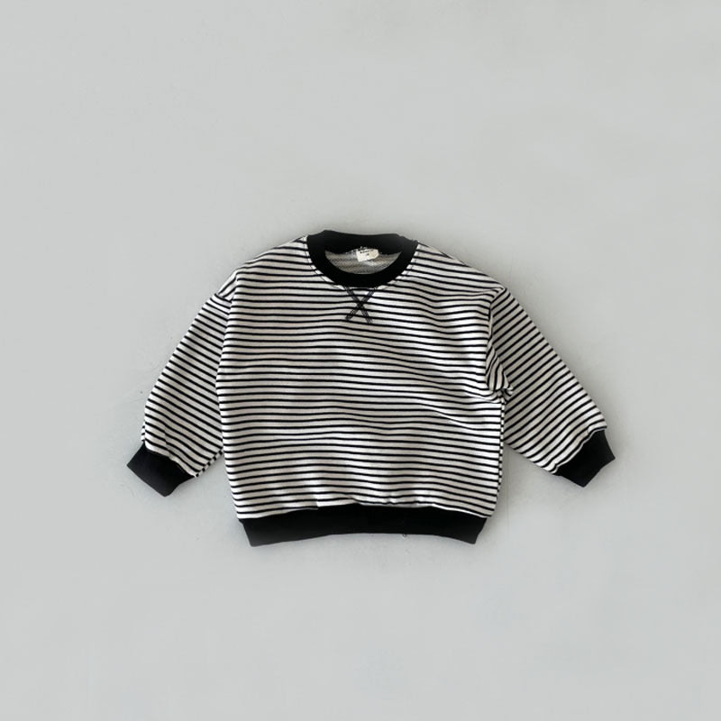 【BABY】ストライプクルーネックスウェットSK101917