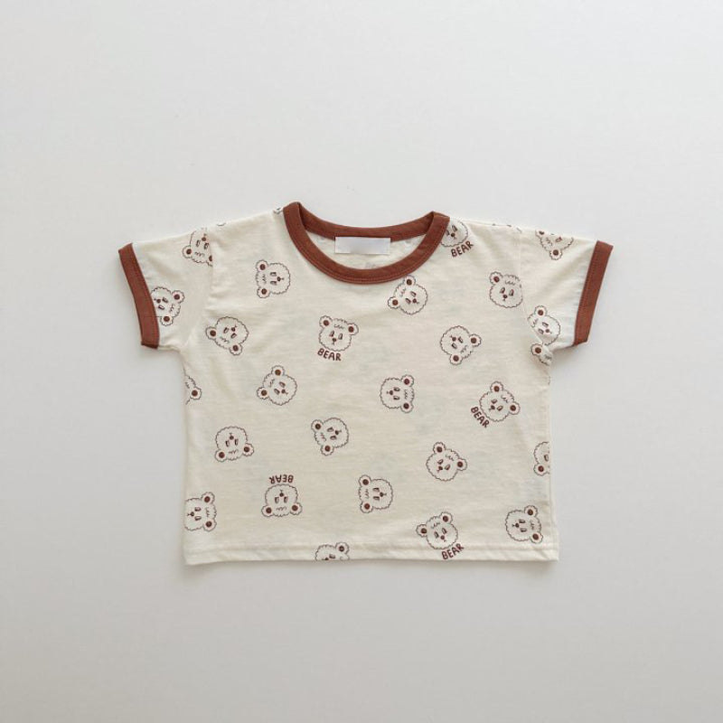 【BABY&KID】夏新作 ベア総柄セットアップSK091212