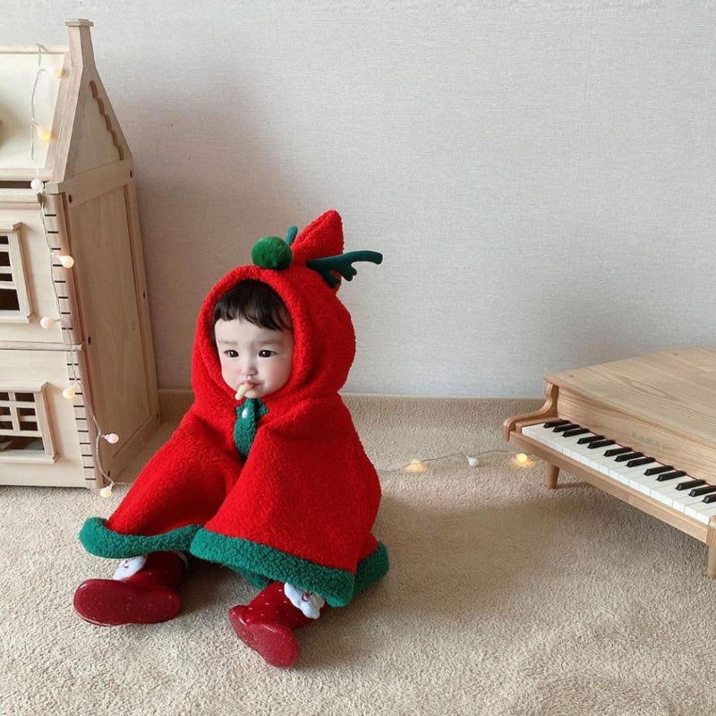 【BABY】トナカイ角ファーフードポンチョSK102812