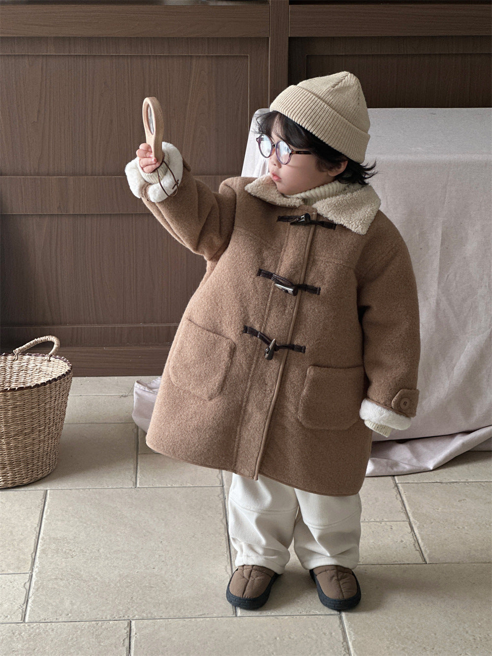 【BABY&KID】裏起毛厚手防寒ロングアウターSK012919