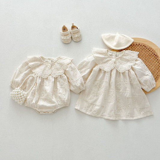[Sister Outfits] Retro Embroidered Romper/Dress SK052704