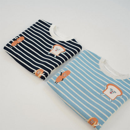 【BABY&KID】ボーダーパンプリントスウェットSK101549