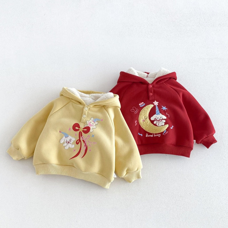 【BABY&KID】冬新作カートゥーンワッペンフード付きトレーナーSK108522