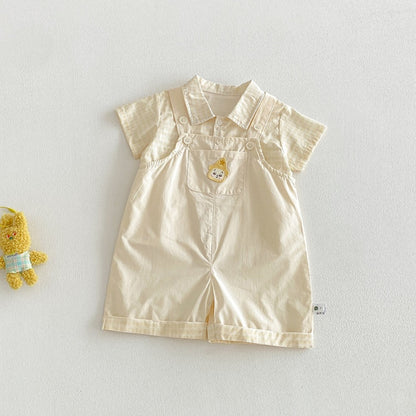 【BABY】夏新作シンプルカートゥーンサロペット、シャツ、ショートパンツSK104807