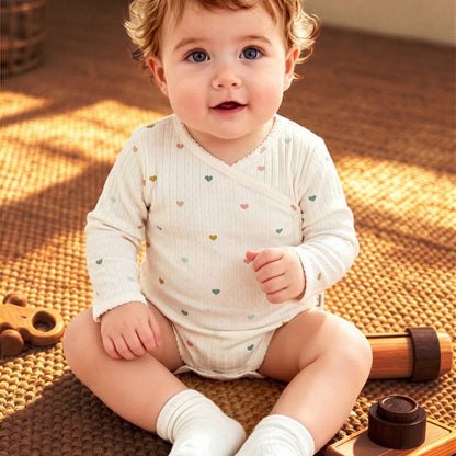 【BABY】北欧風カラフルハートロンパース、レギンスSK107119