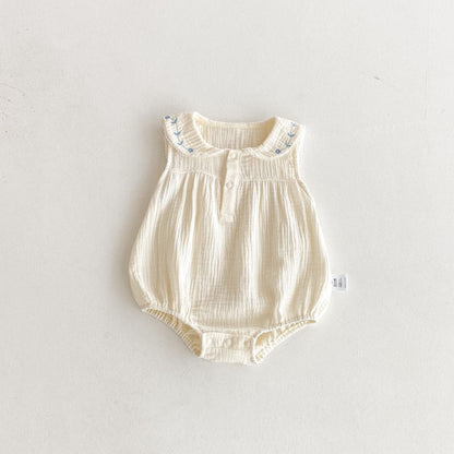 【BABY】夏新作 くま刺繍ロンパースSK092207