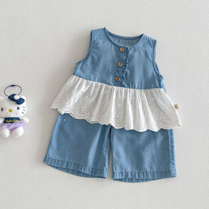 【BABY&KID】夏新作 フリルデザインセットアップSK105110