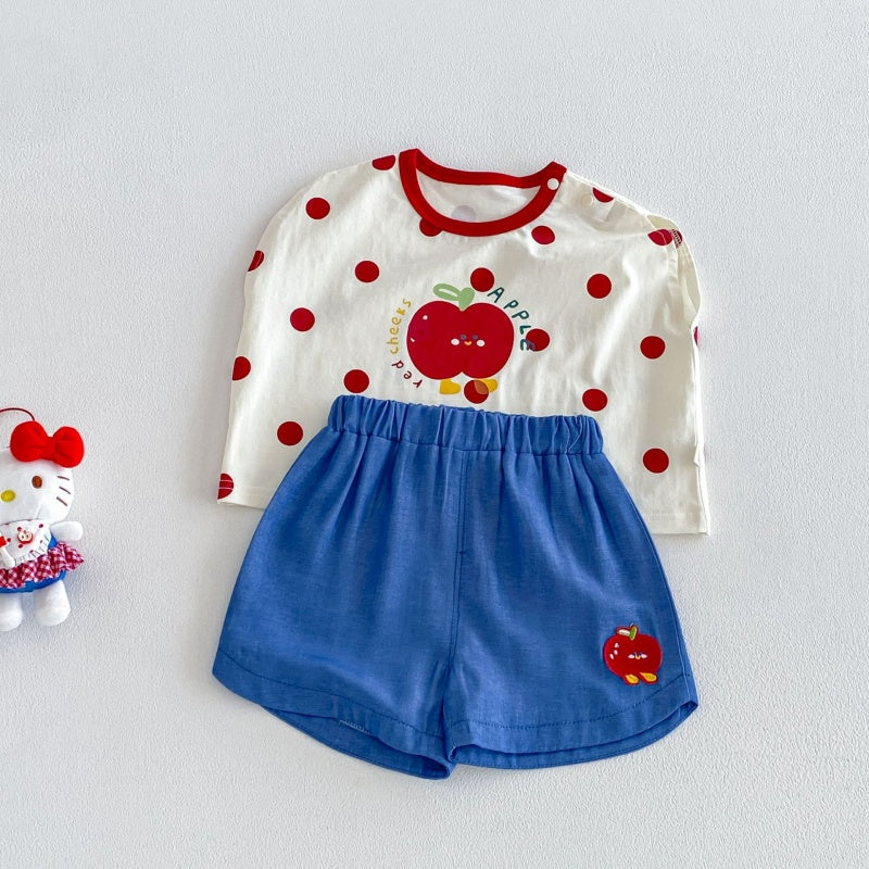 【BABY&KID】夏新作フルーツ刺繍ショートパンツSK106119
