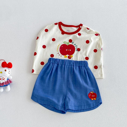 【BABY&KID】夏新作フルーツ刺繍ショートパンツSK106119